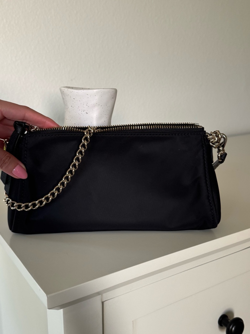 kate spade Black Nylon Crossbody with Gold Chain - Picture 7 of 10